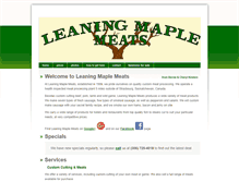 Tablet Screenshot of leaningmaplemeats.com